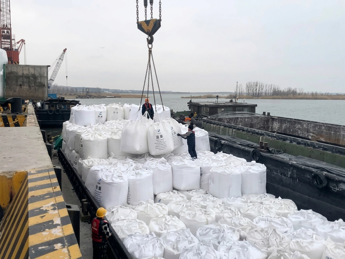 jumbo bags On a barge
